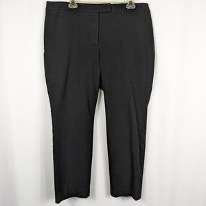 Talbots Petites High Waist Straight Pant Black Chino Elastic Womens Size 16WP